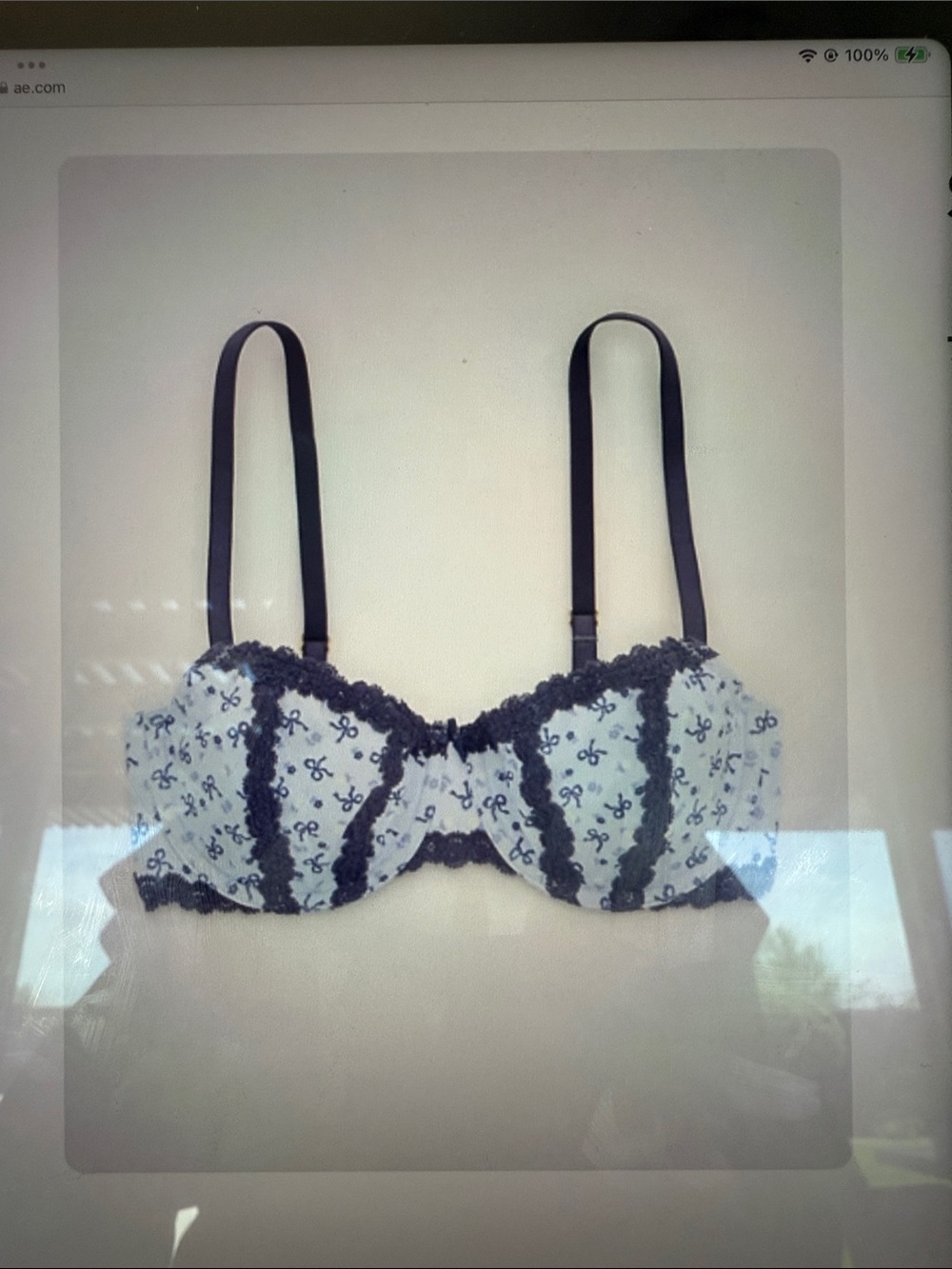 NWT aerie Show Off Printed Unlined Balconette Bra